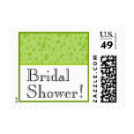 Bridal Shower Lime Green Leopard Confetti Stamp