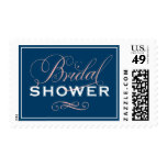 Bridal Shower Postage | Navy Blue Blush Pink