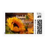 Bridal Shower Postage, Rustic Country Sunflower Postage