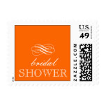 Bridal Shower Postage Stamps Orange