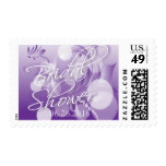 Bridal Shower | Purple and White Postage Stamp
