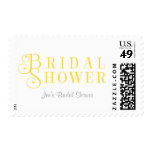 BRIDAL SHOWER Sunflower Yellow Postage Stamp
