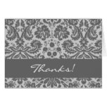 Bridal Shower Thank You Traditional Damask Card