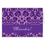 Bridal Shower Thank You Traditional Damask Card