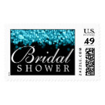 Bridal Shower Turquoise Lights Stamp