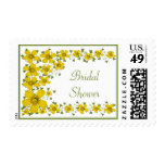 Bridal Shower Yellow Flowers Postage