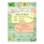 Bridal Travel Shower theme in seafoam and coral Card