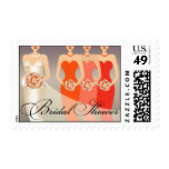 Bride and her Bridesmaids Bridal Shower | orange Postage