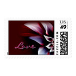 Burgundy Purple Floral Love Stamp