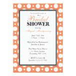 Cafe Orange Assorted Polka Dots Bridal Shower Card