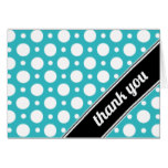 Cafe Turquoise Assorted Polka Dot Thank You Card