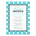Cafe Turquoise Assorted Polka Dots Bridal Shower Card