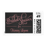 Chalkboard Bridal Shower Fancy Script Postage Stamp