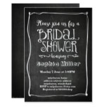 chalkboard bridal shower invitation