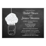 Chalkboard Hydrangea Mason Jar Bridal Shower Card