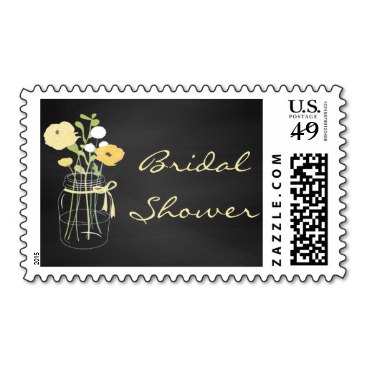 Chalkboard Mason Jar Bridal Shower Stamps