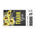 Chalkboard Sunflower Bouquet Thank You Stamp
