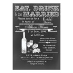 chalkboard Wine Tasting Bridal shower Card