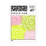 chartreuse Green Pink bridal / baby shower wedding Postage