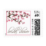 Cherry Blossom Bridal Shower Invite Stamp (pink)