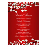 Cherry Blossom Red Bridal Shower Invitation