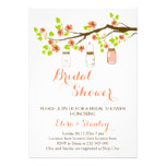 Cherry blossoms & mason jars wedding bridal shower card