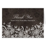 Chic Rustic Floral Bridal Shower Thank You Card