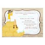 Chic Teal Cowgirl Country Bride Bridal Shower Card