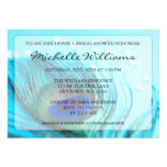 Chic Teal Peacock Jewels Bridal Shower Invitations