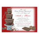 Chocolate Fountain Bridal Shower Red Card