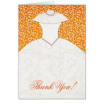 Classy Bridal Shower Thank You Note Card Orange