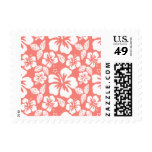 Coral Pink Tropical Hibiscus Stamp