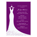 Couture Gown Bridal Shower Invitation (Purple)