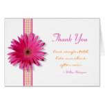 Customizable Pink Gerbera Daisy Thank You Card