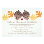 Cute and Funny Acorn Couples Wedding Shower Card
