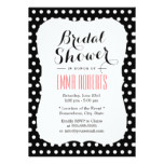 Cute Black & White Polka Dots Bridal Shower Card