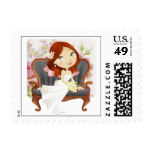 Cute Cartoon Bride Bridal Shower Postage