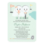 Cute Golf Ball and Tee Bride Groom Bridal Shower Card