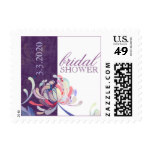 Cute Purple Mum Fall Bridal Shower Invitation Stamp