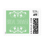 Double Scroll Frame Bridal Shower mint & white Stamp