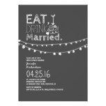 Eat Drink And Be Married Bridal Shower Card