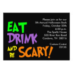 Eat, Drink and Be Scary Halloween Invitations