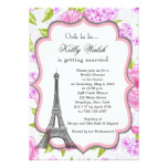 Eiffel Tower Pink Paris Bridal Shower Invitation