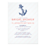 Elegant Anchor Nautical Bridal Shower Invitations