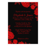 Elegant Black And Red Wedding Invitations