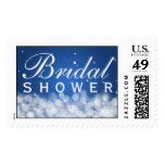 Elegant Bridal Shower Party Sparkle Blue Postage