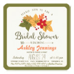 Elegant Fall Leaves, Floral Autumn Bridal Shower Card
