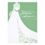 Elegant Green Bridal Shower Invitation