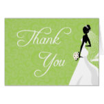 Elegant Green Bridal Shower Thank You Card