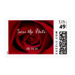 Elegant Red Rose Wedding Save the Date Stamp